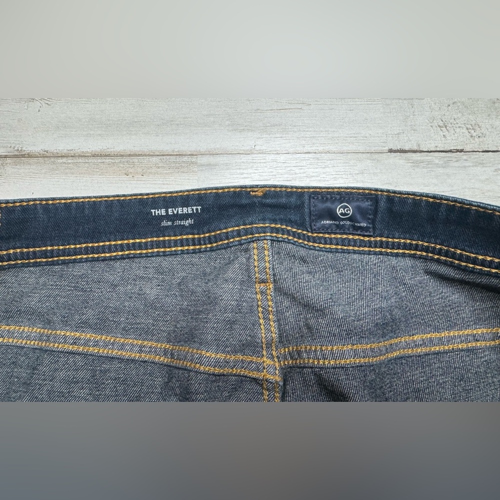 AG Adriano Goldschmied The Everett Blue Jeans Mens 42x32 (44x29) Slim Straight - Picture 7 of 11